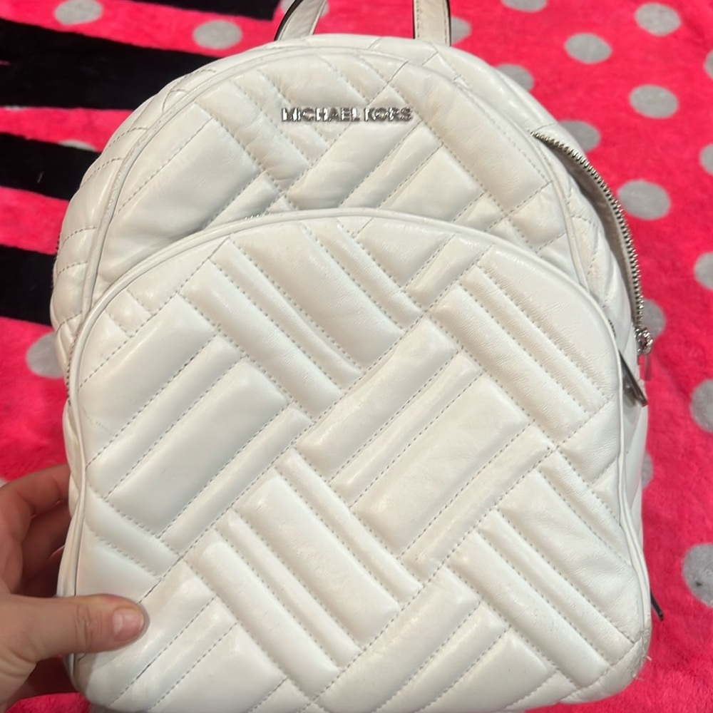 Michael kors small backpack white